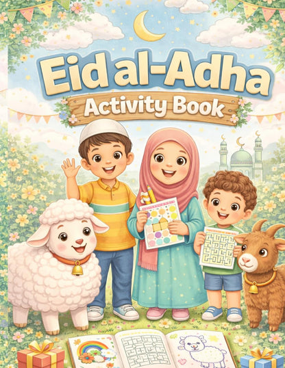 Eid al-Adha Activity Book for Kids: Coloring, Mazes, Puzzles & Games | Fun Islamic Activities for Muslim Kids Ages 3–8