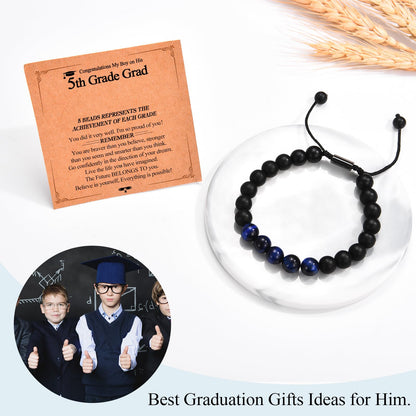 Graduation Gifts for Him Boys Men 2026 High School/ Kindergarten/ Preschool/ 5th 6th 8th Grade/ College/ Master Degree/ Middle School Graduation Gifts Bracelet for Son Grandson Nephew Boyfriend Friend