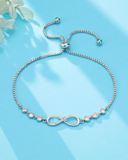 Eryuor Confirmation Baptism Gifts-Love is Forever Infinity Cross Bracelet Christian Gifts for Women Teens