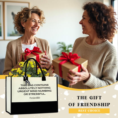 FORBIDDEN PAPER Retirement Gifts for Women Retirement Decorations Travel Gift Lake House Gifts BeachTote Bag