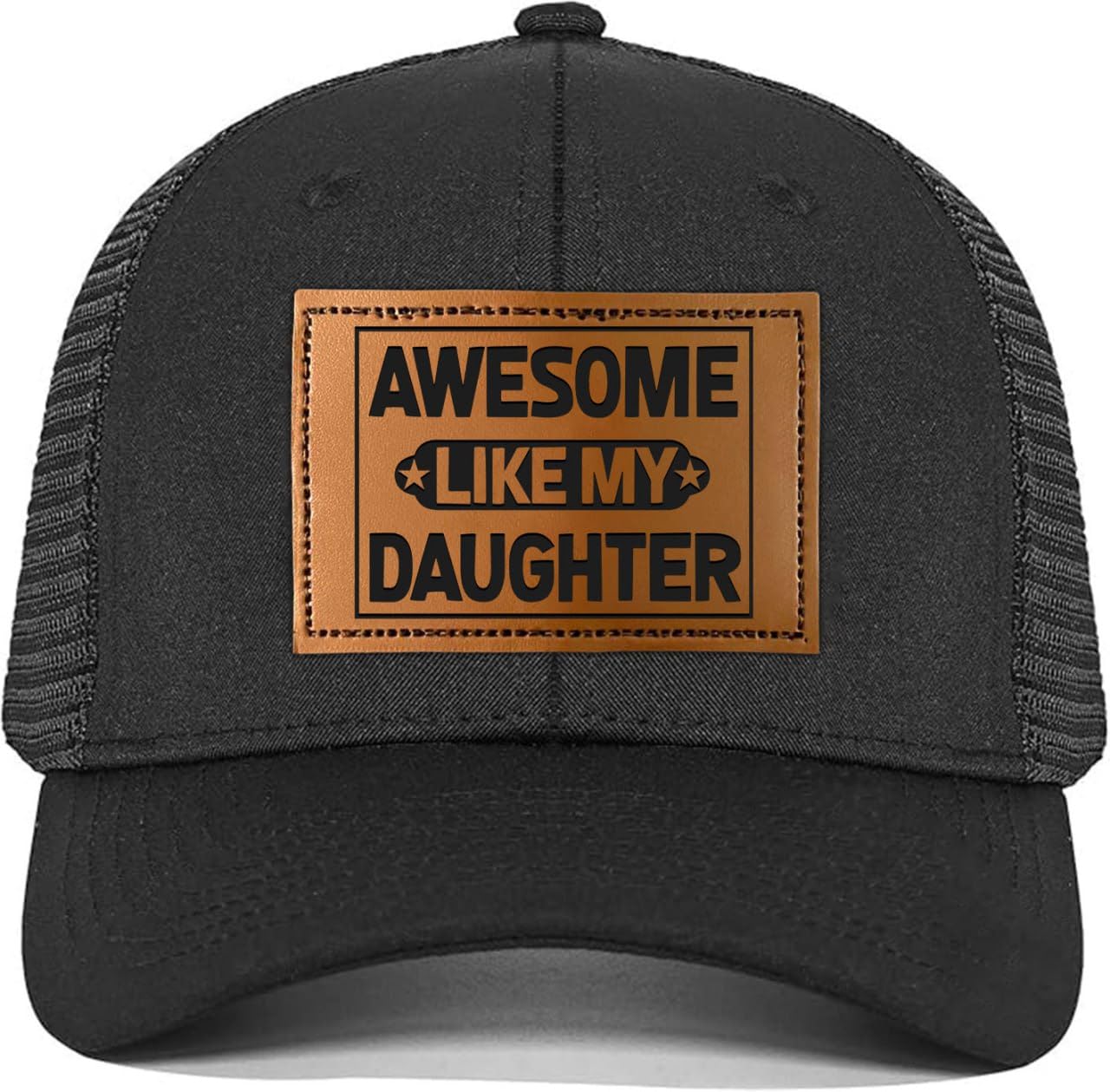 BETHEGIFT Fathers Day Gift for Dad from Daughter - Awesome Father Trucker Hat - Dad Birthday Gifts from Daughter - Adjustable Mesh Baseball Cap for Men, Papa, Stepdad
