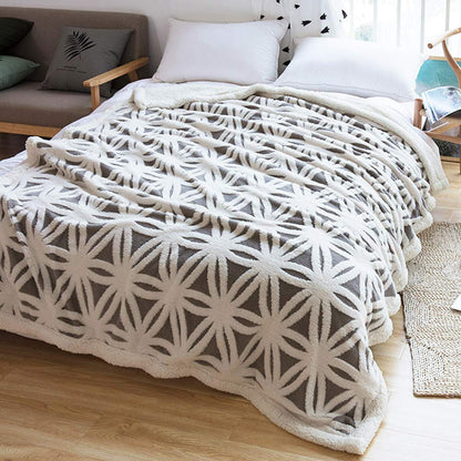 LOMAO Sherpa Fleece Blanket for Mom Cozy Soft Throw Blanket for Women Men Birthday Gifts Dual Sided Couch Sofa Bed Blanket (Grey,51x63)