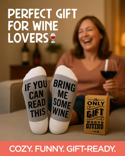 Funny Wine Socks for Women - Wine Gift for Women and Men. Soft Cotton Material for All-Day Comfort - Ideal for Birthdays, Holiday Presents, Party Favors