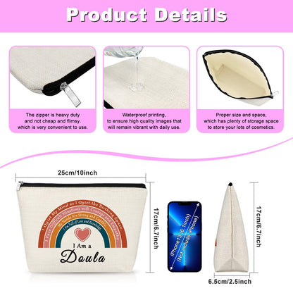 Thank You Gift for Midwife Makeup Bag Appreciation Gifts for Doula Postpartum Nurse Inspirational Survival Gifts for Grandma Mom Friend Graduation Gift for Obstetric Doctor Coworker Travel Pouch