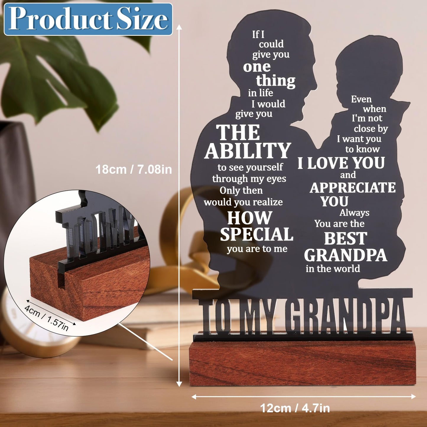 Christmas Grandpa Gifts, Valentines Day Gift for Grandpa, Grandpa Gifts from Grandson, Birthday Gifts for Grandpa from Grandson, Father's Day Gifts for Grandpa, Best Grandpa Gifts