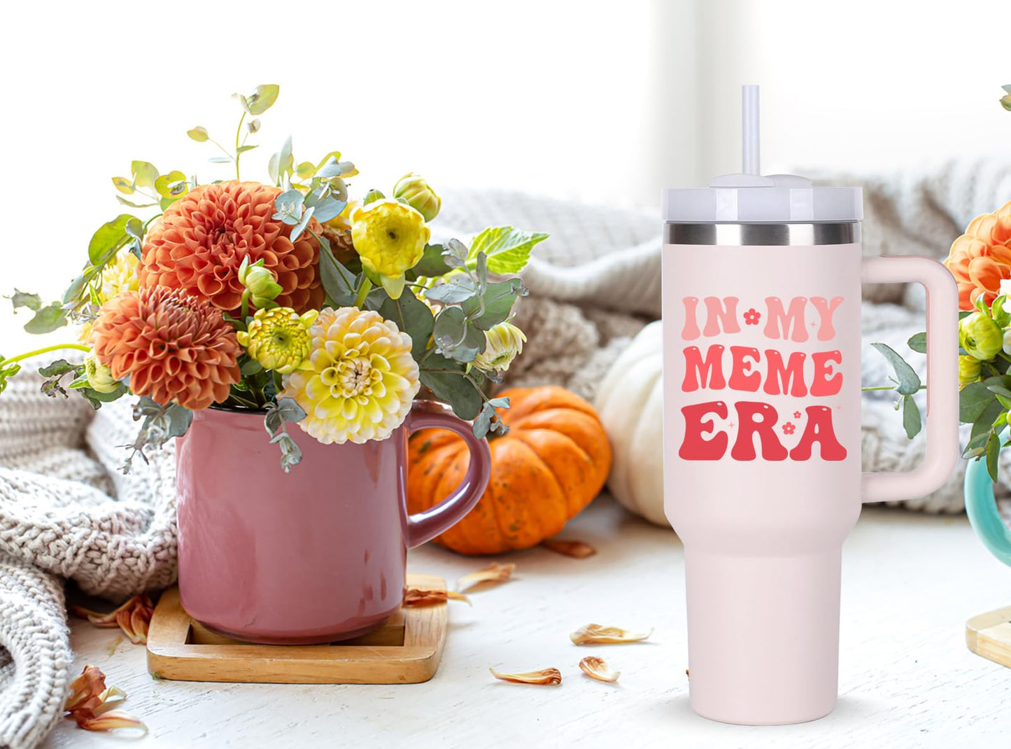 momocici Meme Gifts Ideas for Grandma.40 oz In My Meme Era Tumbler with Handle.Meme's Cup Tumblers Gift.40 oz Birthday Christmas Mothers Day Cups Tumbler Gifts for Grandma.