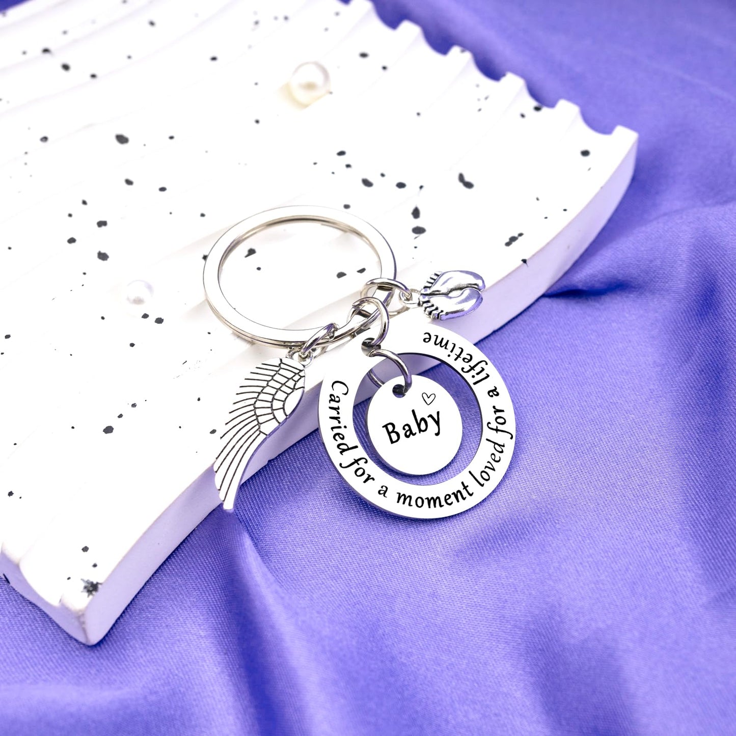 Angel Baby Memorial Gift Miscarriage Gifts For Mothers Infant Loss Memorial Gifts For Miscarriage Moms Bereavement Gifts For Loss Of Child Grieving Mother Gifts Memorial Keychains For Women
