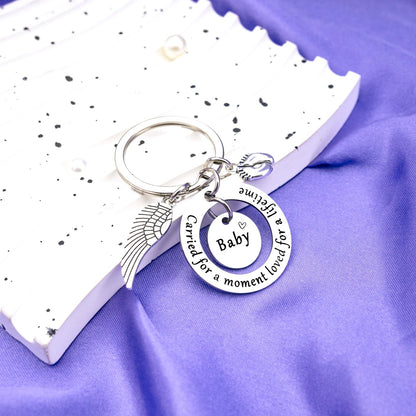 Angel Baby Memorial Gift Miscarriage Gifts For Mothers Infant Loss Memorial Gifts For Miscarriage Moms Bereavement Gifts For Loss Of Child Grieving Mother Gifts Memorial Keychains For Women