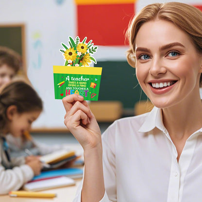 Fancy Land 12 Pcs Teacher Appreciation Gift Card Holders Money Card Sleeves Teacher Appreciation Gifts in Bulk for End of School Year Graduation