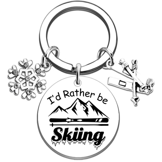 Ski Gifts for Men Skiing Accessories Keychains Ski Themed Gifts for Men Son Brother Boyfriend Family Friend Skiing Lover Birthday Christmas Snowboard Gift Ski Stuff Keyring