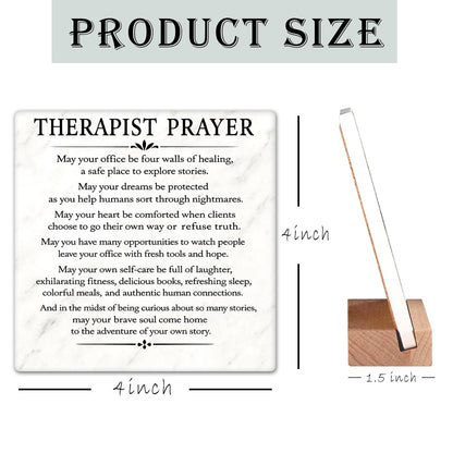 Therapist Prayer Sign Therapist Office Desk Decor Sign - Therapist Gifts for Mental Health Therapists Counselor Psychologist Psychotherapist Counselor Gifts for Women Prayer Plaque