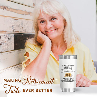 Retirement Gifts For Women, Retired 2026 Tumbler - A Wise Woman Once Said Stainless Steel 20Oz Tumbler - Mothers Day Gift for Retired Women Mom, Farewell Gifts for Coworkers, Teacher, Nurse, Boss
