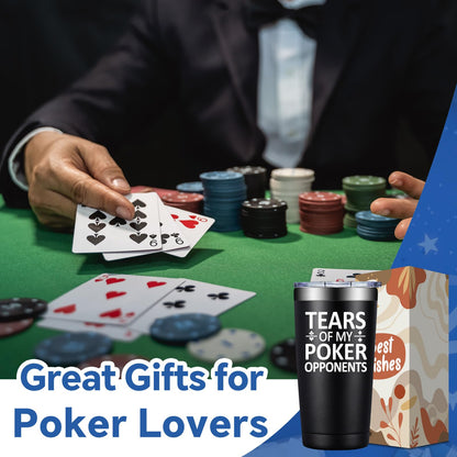 Poker Gifts for Men Women - Gifts for Poker Players - Christmas Brithday Gift for Pokers Lovers - 20oz Pokers Gift Ideas Tumbler