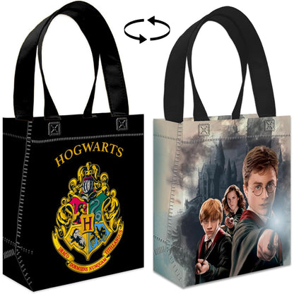 Harry Potter Party Favor Bags Set – 24 Pack 8" Hogwarts Goodie Bags for Kids Bulk Reusable Mini Totes | Harry Potter Birthday Party Supplies