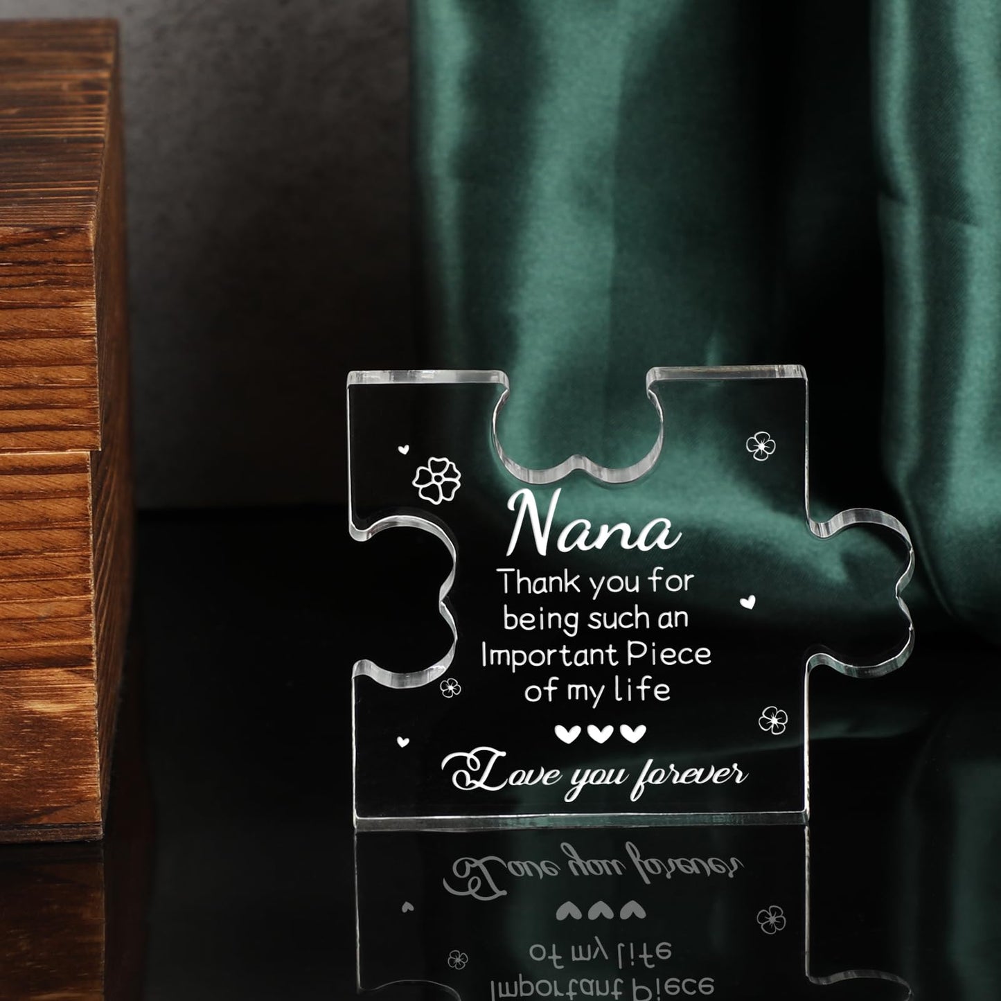 Funnli Nana Gifts Acrylic Plaque, Nana Mothers Day Gifts - Christmas Anniversary Mothers Day Birthday Gifts for Nana Grandma Grammy Grandmother 3.35 x 2.76 Inch Desk Decorations