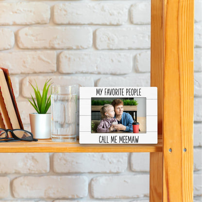 My Favorite People Call Me Meemaw 4x6 Picture Frame, Meemaw Gifts for Grandma Photo Frame, Gifts for Meemaws Mothers Day from Grandkids, MeemawGift Picture Photo Frames for Desk Decor