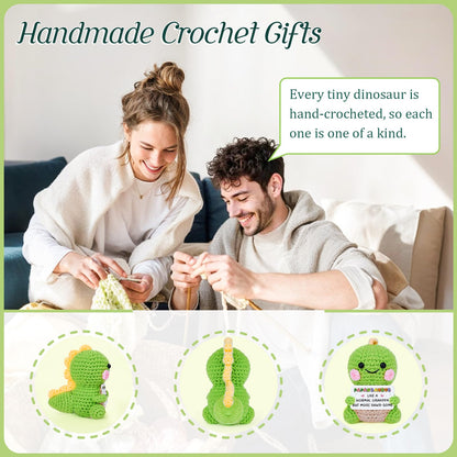 AceThrills Papaw Gifts for Papaw Birthday Gifts from Grandkids for Fathers Day Christmas - Handmade Crochet Funny Cute Dinosaur Papawsaurus