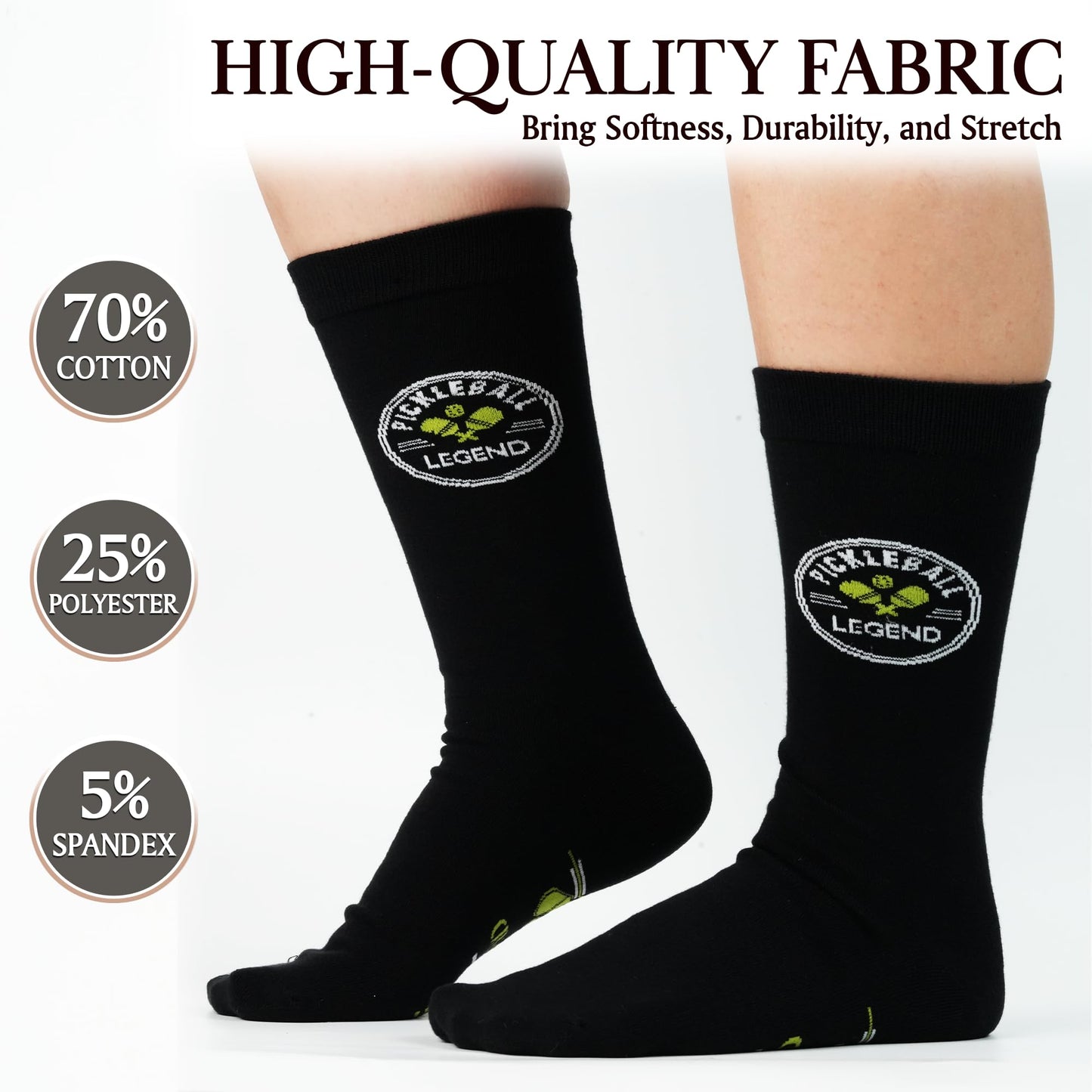 ZAGKOO Funny Sports Socks for Men, Women - Biking, Hiking, Skiing, Basketball, Pickleball, Disc Golf Socks - Christmas Gifts