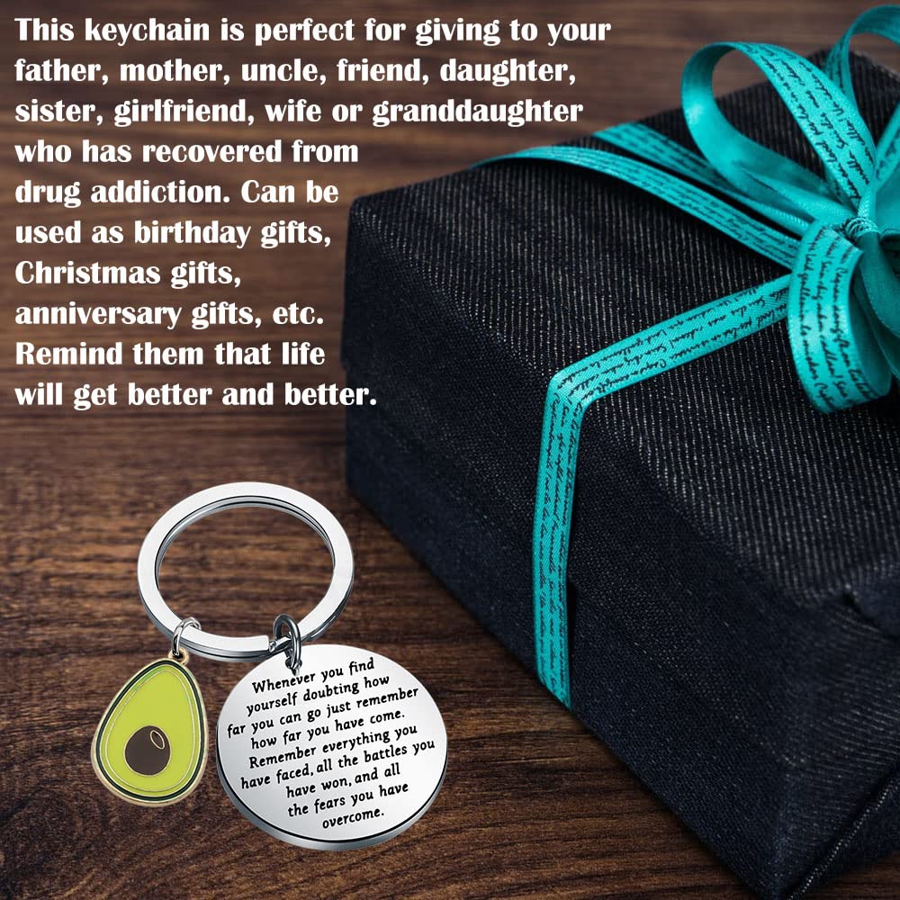 TIIMG Avocado Inspirational Quote Key rings Avoacdo Lover Jewelry Avocado Fruit Gift