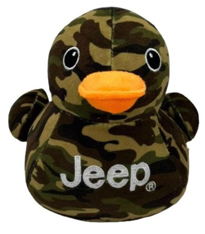 Jeep Text Logo Stuffed Animal Plush Duck - Perfect Enthusiasts | You've Been Ducked (Camo)