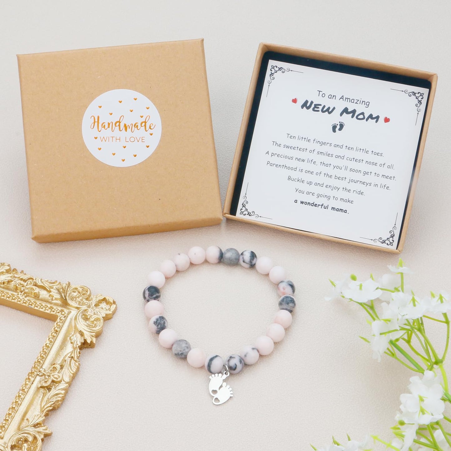 Sereney Preschool Kindergarten Graduation Gift for Girls, Birthday Gifts for Mom Grandma Daughter 1st New Mom Sister Step Mother, Pearl Bracelet as Beaded Bracelets for Wife Girlfriend Best Friends