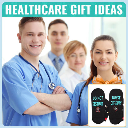 HAPPYPOP Nurse Doctor Vet Tech Gifts - Ophthalmologist Cancer Gift, Drs Day Nurse Week Socks