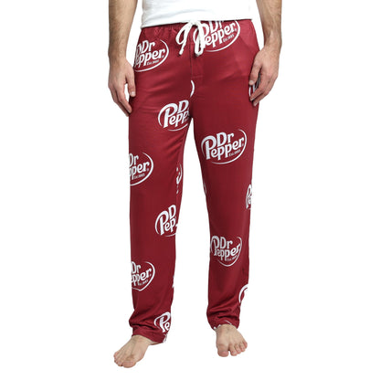 Dr Pepper Soda Logo All-Over Print Men's Sleep Pajama Pants