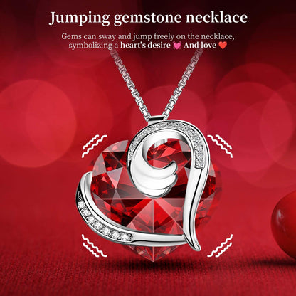 Preserved Real Red Rose with Necklace -Mothers Day Gifts for Mom Her Wife Girlfriend Women Grandma on Valentines Mothers Day Sweetest Day Christmas Anniversary Romantic-Red