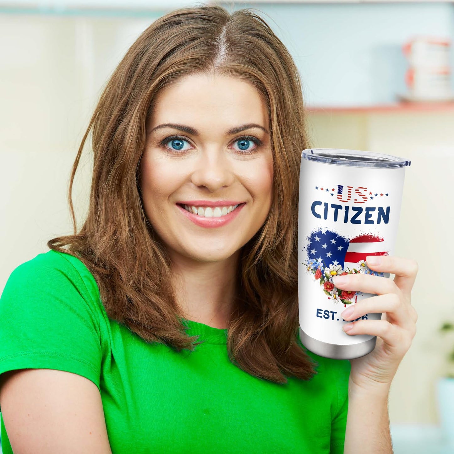 Citizenship Gifts, Patriots Gifts, New US Citizen Gift ideas 2026, Citizenship Party Decorations, American Flag Citizenship Tumbler 20oz