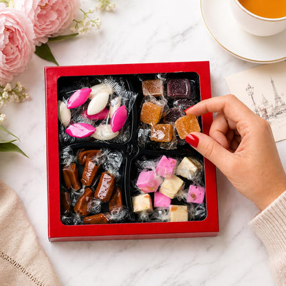 Maxim's de Paris - French Candy Gift Box – 32pc Assortment of Fruit Jellies, Nougats, Calissons & Caramels | Authentic French Confectionery, Made in France, 6.9oz