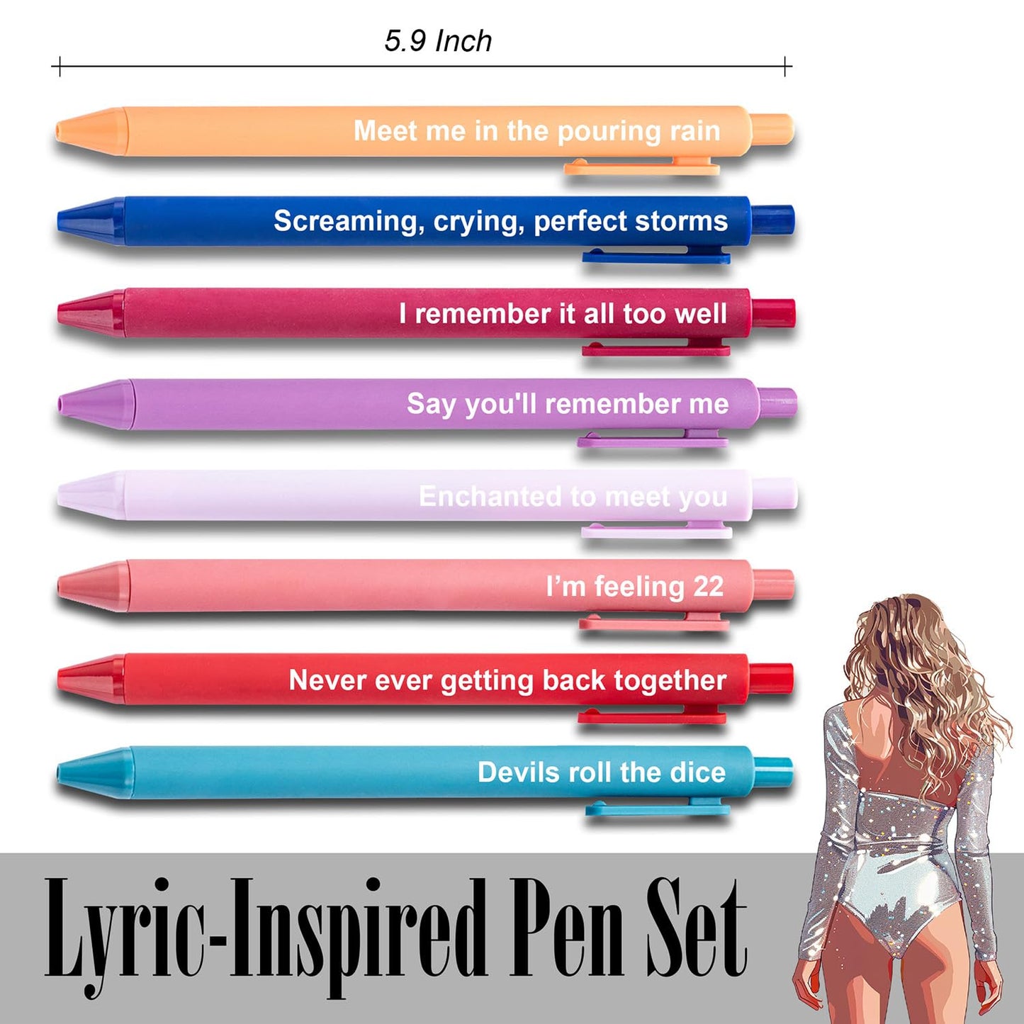 Taylor Gifts Merch, Cute Taylor Gel Pens, Office Supplies for Music Fans, Taylor Birthday Party Favors for Girls