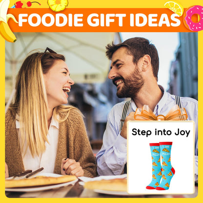 HAPPYPOP Funny Socks for Women - Donut Pizza Pickle Gifts, Popcorn Milk Cookie Taco Socks