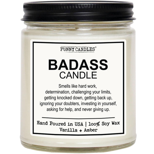 – Hilarious Congrats Gift for Graduates, Promotions, New Jobs, Boss, Good Luck, Motivational or Just Crushing Life, Vanilla Scented, 100% Soy Wax, USA Made