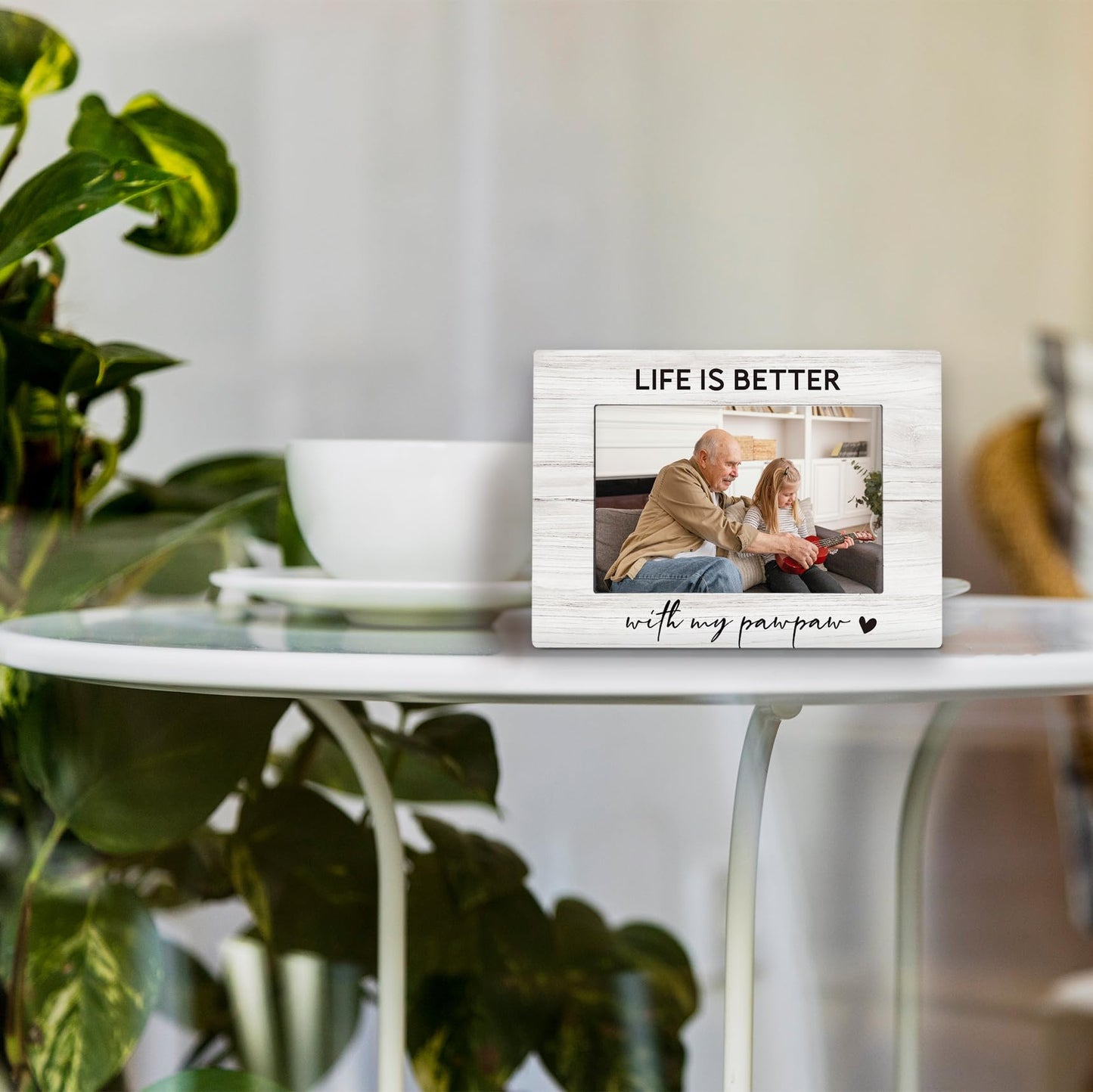 Pawpaw 4x6 Picture Frame, Grandkids Photo Frame, PawpawGifts for Grandpa, Gifts for Pawpaws Fathers Day from Grandchildren, Life Is Better with My Pawpaw Picture Photo Frames for Desk Decor
