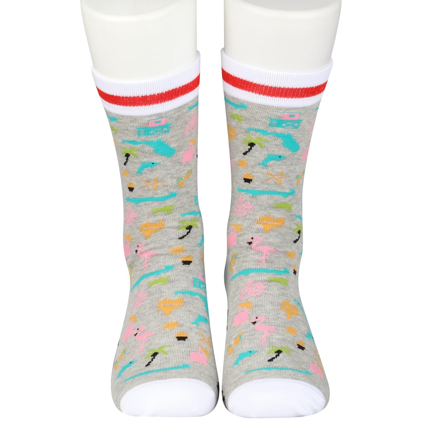 PXTIDY 2 PAIRS Florida Socks Long Distance Relationships Gift Someone In Florida Loves Me Socks Florida Souvenir Gift