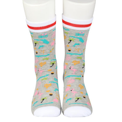 PXTIDY 2 PAIRS Florida Socks Long Distance Relationships Gift Someone In Florida Loves Me Socks Florida Souvenir Gift