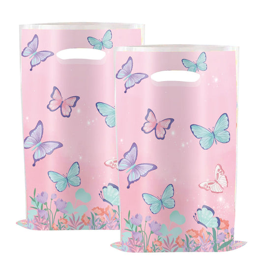 YYaaloa 30pcs Goodie Bags Party Favor Bags Plastic Candy Gift Bags Bulk for Birthday Baby shower Return Gift (Butterfly A 30pcs)