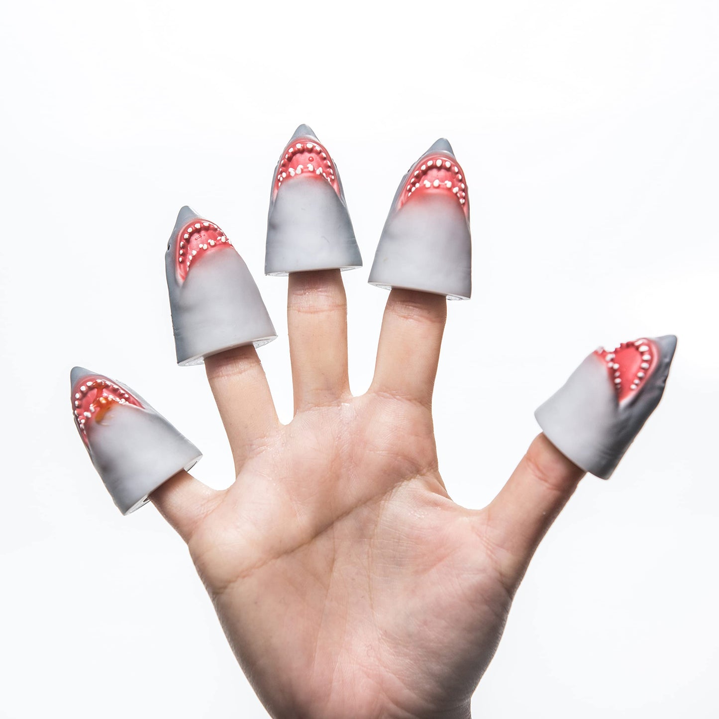 Shark Finger Puppet Set, Ocean Animal Puppet Show Theater Props, Novelty Toys Weird Stuff Gifts, 5 PCS