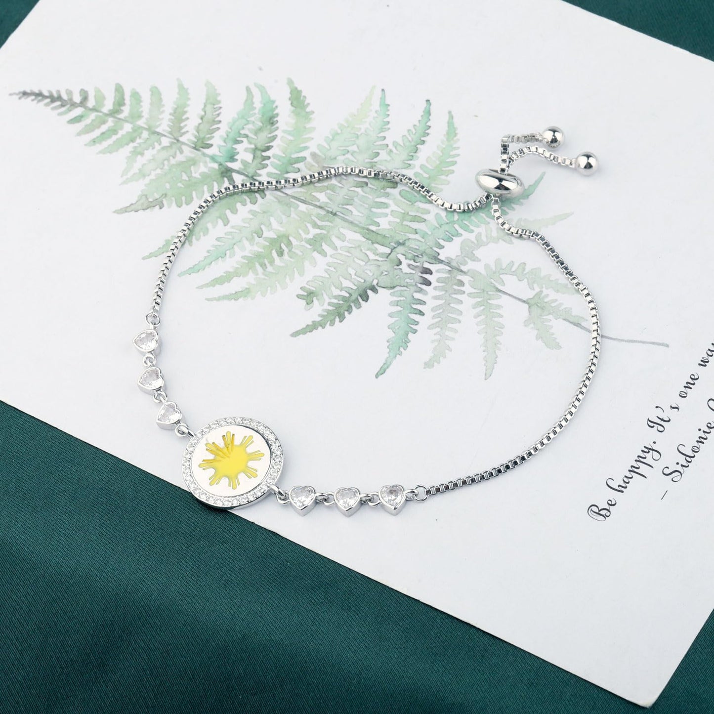 KEYCHIN Sun And Star Bracelet - Filipina Pride Gifts - Philippine Flag Jewelry