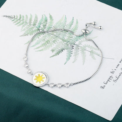 KEYCHIN Sun And Star Bracelet - Filipina Pride Gifts - Philippine Flag Jewelry