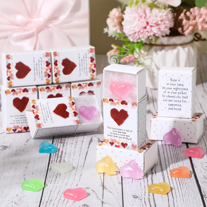 Wonderjune 36 Sets Mothers Gifts for Mom Women Small Emotional Affirmation Resin Support Thank You Luminous Heart Exchange Gifts