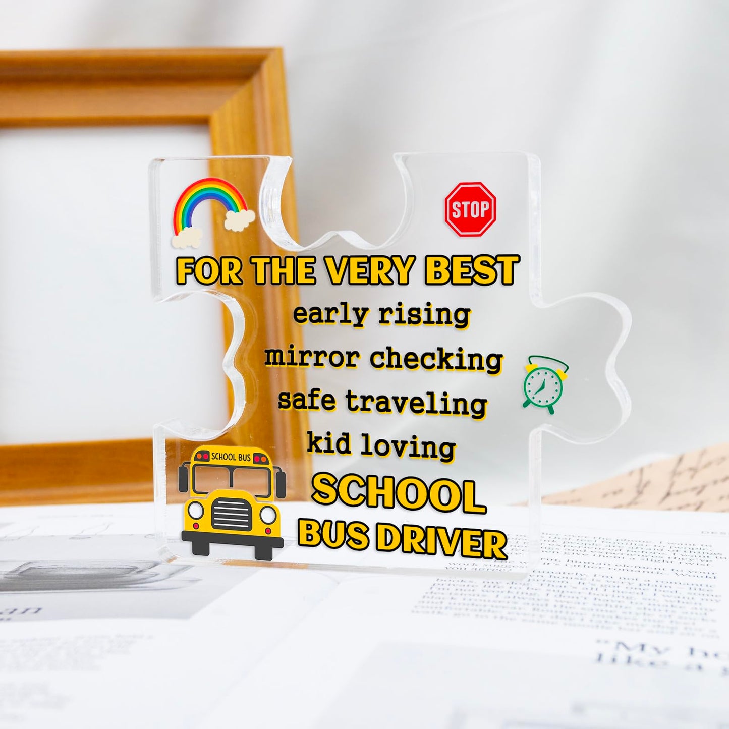 Bus Driver Appreciation Gifts Thank My Drivers Acrylic Sign School Bus Driver Gift For Men Women Birthday Retirement Christmas Gifts Back To School Gift From Students To School Drivers