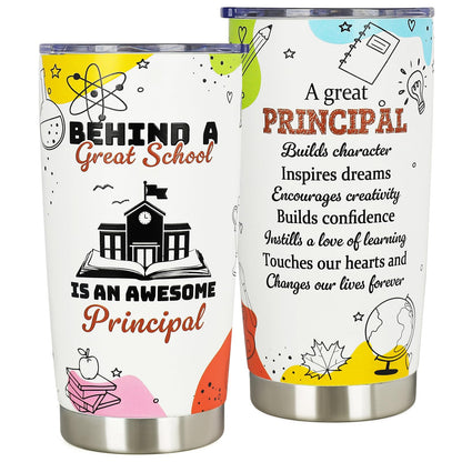 Principal Appreciation Gifts - Principal Christmas Birthday Gifts for Men Women - Teacher Appreciation Day Gift for Principals - Principals Day Gift Ideas from Student - 20oz Tumbler