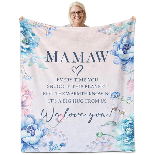 Mamaw Gifts, Gifts for Mamaw, Mamaw Blanket 60" x 50", Mamaw Gifts for Mother's Day, Birthday Gifts for Mamaw, Mamaw Gifts for Grandma, Mamaw Gifts from Grandkids, Mamaw Gifts for Christmas