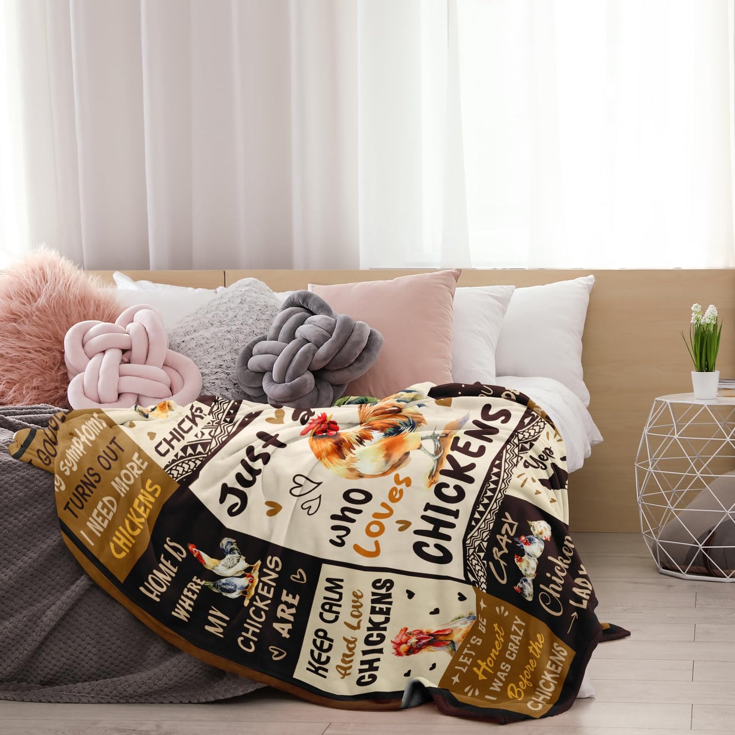 Chicken Gifts for Women/Chicken Lovers, Chick Themed Gifts, Chick Lover/Lady/Mom Presents Throw Blanket 50"x60"