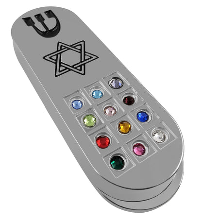 Protection CAR MEZUZAH with Travelers Prayer Scroll Jewish Star of David & Hoshen Mezuza from Israel Jerusalem Art Judaica Gift