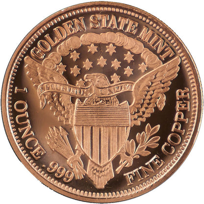 Peace Design 1 oz .999 Copper Round