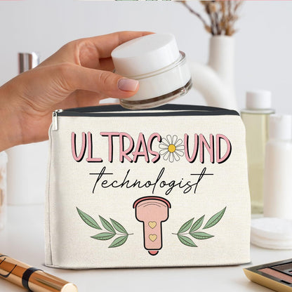 Ultrasound Technologist Gift Makeup Bag Sonogram Tech Gifts, Gifts for Women Sonographer Nurse Cosmetic Bag Zipper Makeup Pouch