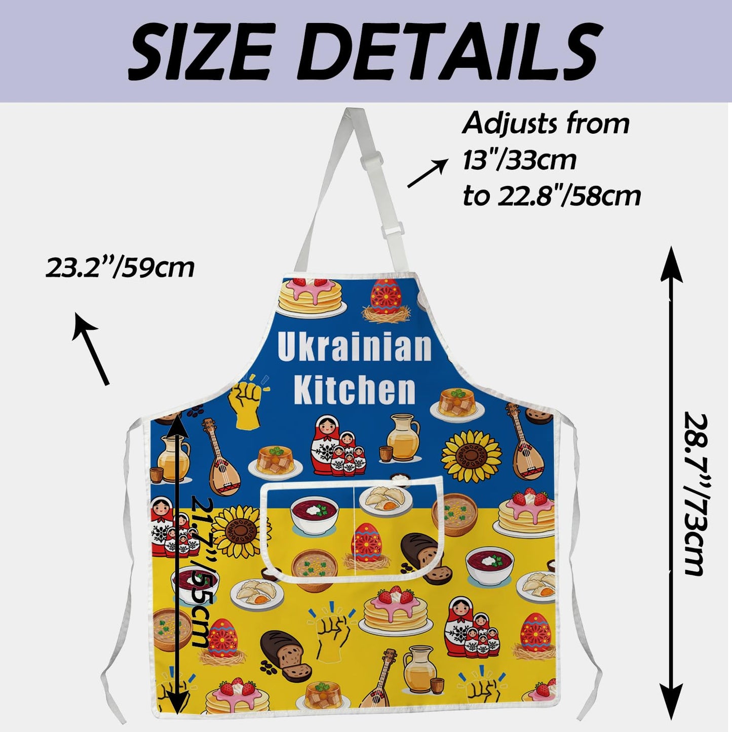 Gzrlyf Ukrainian Kitchen Apron Chef Ukraine Gift Ukrainian Food Gift Ukraine Cuisine Cooking Apron