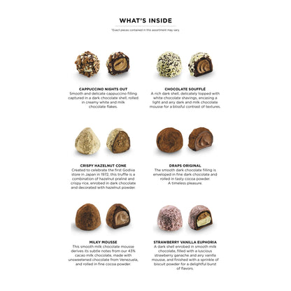 Godiva Signature Truffle Gift Box, Belgian Dark and Milk Chocolates with Ganache Center, Gourmet Gift for Birthdays, Holidays, Kosher, 15 Pc